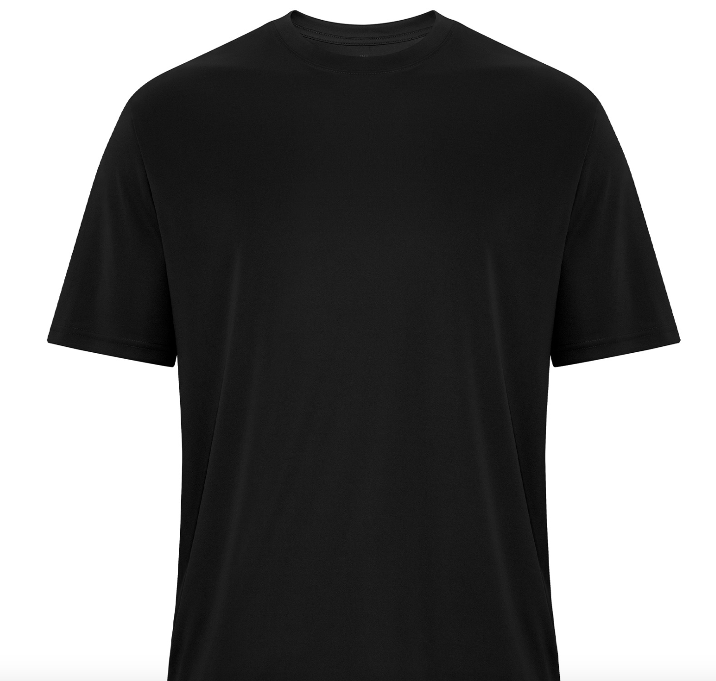 Polyester T-shirt in Black with Large Centred Logo