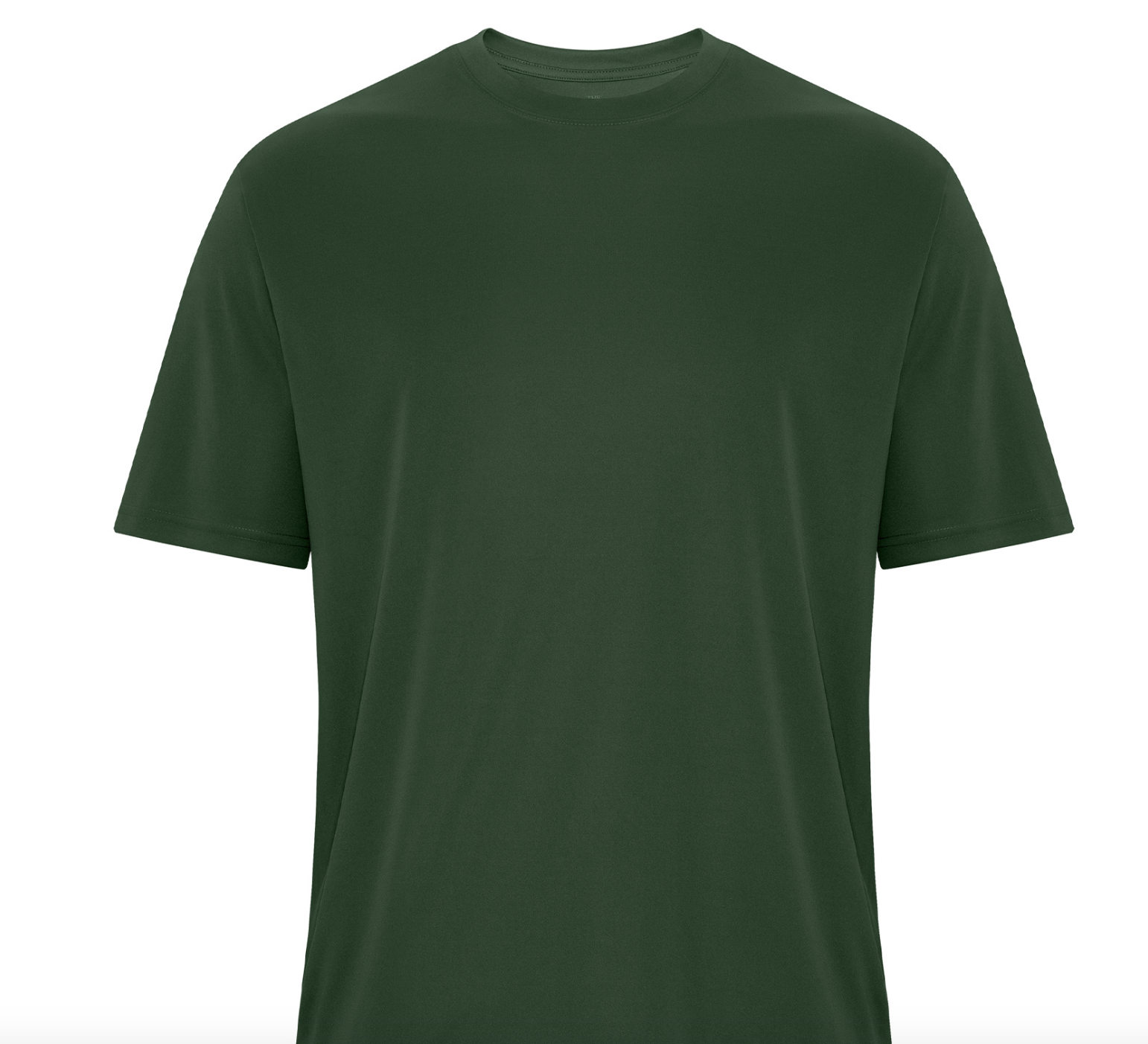Polyester T-shirt in Forest Green with Large Centred Logo